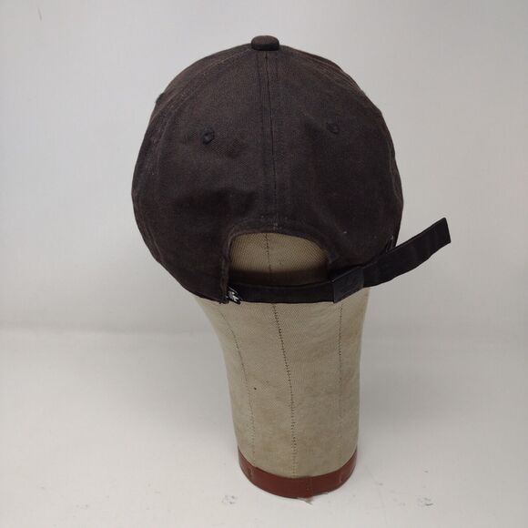 adidas Gold Trefoil Logo Black Slideback Hat Cap Adjustable Embroidered One Size - Picture 6 of 10